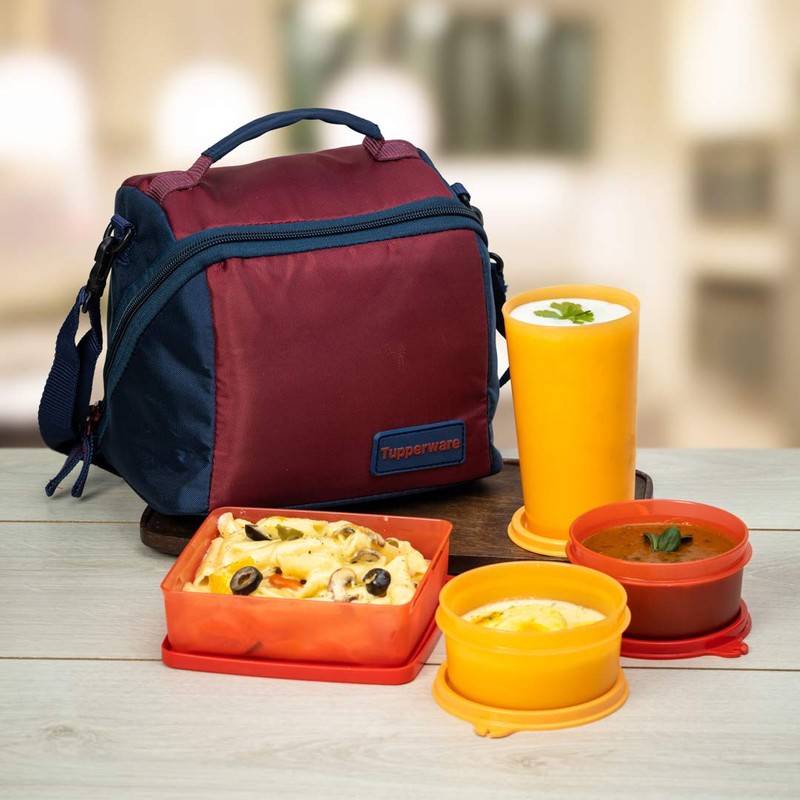 TP-860-T187 Tupperware Premier Lunch (Including Bag) With Two Bowls, One