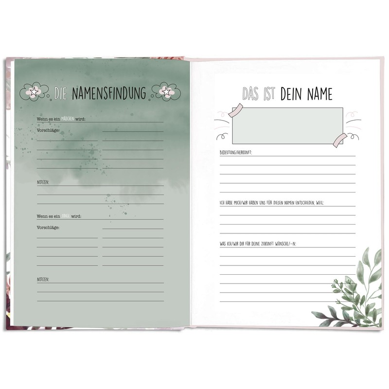 CUPCAKES & KISSES® Pregnancy Diary I Diary for Pregnancy to