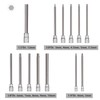 EMENTOL 13PCS 1/4", 3/8" and 1/2" Drive Long Hex Bit
