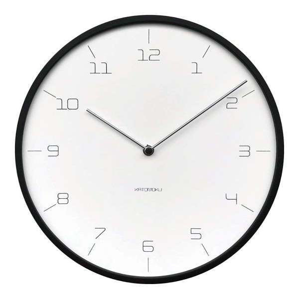KATOMOKU plywood wall clock 7 black sweep (continuous second hand movement) km-71B φ304mm