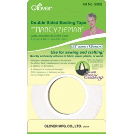 Clover 9505 Double Sided Basting Tape with Nancy Zieman, 1/2-Inch by 7.5 yd.