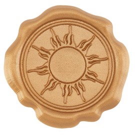 CRASPIRE 60pcs Adhesive Wax Seal Stickers Sun Wax Seal Stamp Stickers Self Adhesive Gold Vintage Wax Seal Envelope Stickers for Wedding Invitation Cards Party Favors Craft Gift