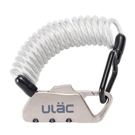 ULAC Bicycle Key Wire Lock Dial Chain Lock Baby Stroller Bike Saddle Lock Lightweight Portable Convenient Anti-Theft Length 47.2 inches (1200 mm), 4 Colors (Silver)