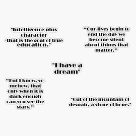 Martin Luther King Quotes - Pack Bumper Sticker Vinyl Decal 5"