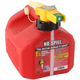 No Spill 1415 1-1/4-Gallon Poly Gas Can (CARB Compliant), Red, 7.5" x 8" x 10"