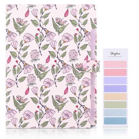 SKYDUE Expanding File Folder with 5 Pockets, Accordion File Organizer,Portable Receipt Paper Documents Organizer,Letter Size Filing Folder School Office Supplies,Light Purple