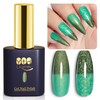 YTD Likomey Pearl Thread Color Changing Gel Nail Polish,15ml Green