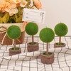 HannaFires 4PC Green Plant Style Place Card Holders – Mini