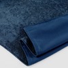 AMBERIS Bed Runner Dark Blue, Chenille Soft No Fading Modern