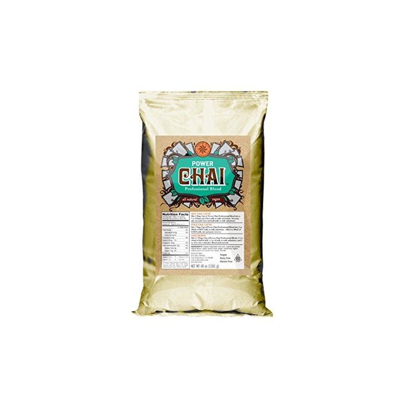 David Rio Power Chai with Matcha, 48 Ounce (Pack of