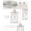Osimir Brushed Nickel Dining Room Chandelier Light Fixture, 3-Light Pendant