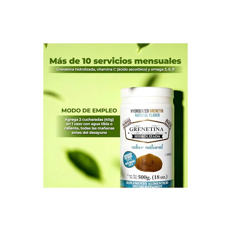 Pretty Bee Grenetina Hidrolizada Sabor Natural – 550 g –