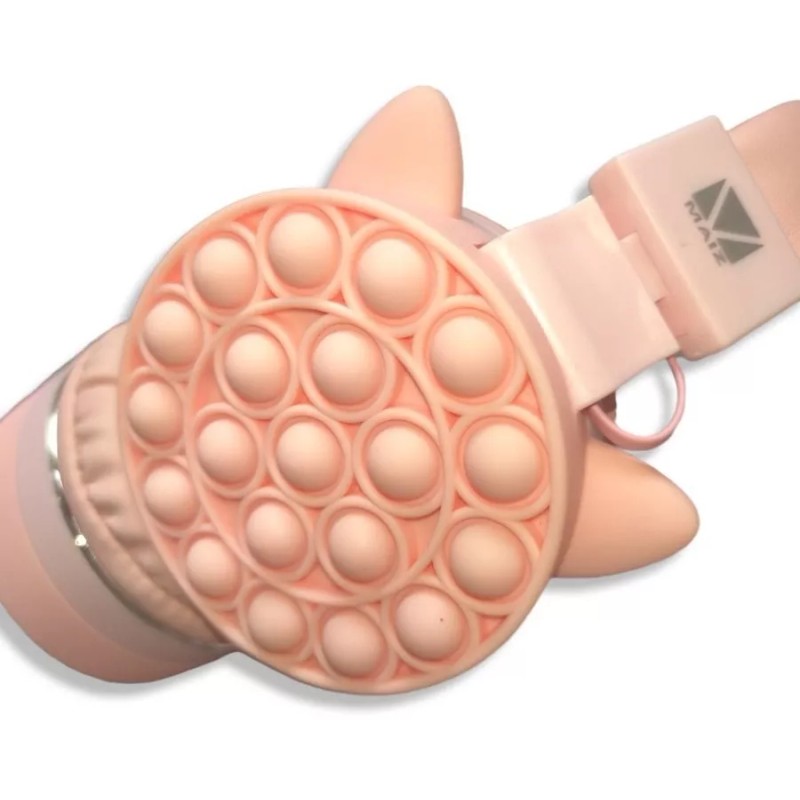 Maíz Audifonos Bluetooth Diadema Gato Orejas Kawaii Pop It