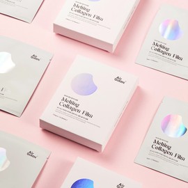 Air Queen Melting Collagen Film 1 box (14 sheets) Premium Wrinkle Patch Forehead Under Eyes Nasolabial fold + Sample / 에어퀸 멜팅 콜라겐 필름 1box(14매) 프리미엄 주름패치 이마 눈밑 눈가 팔자+샘플