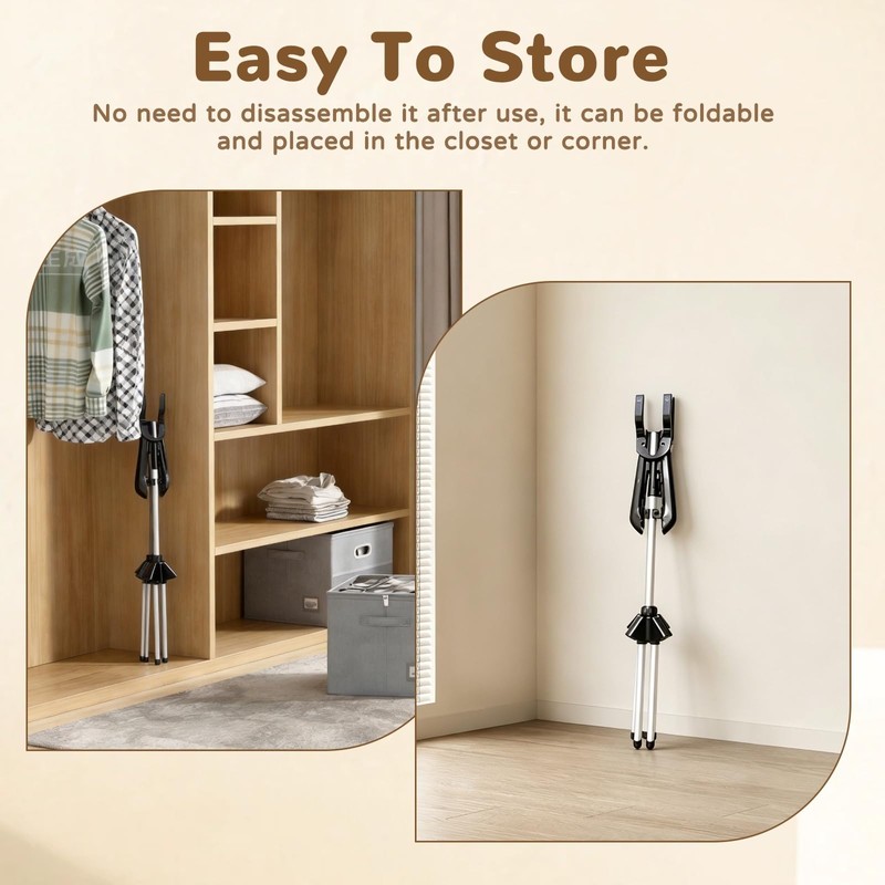 Garment Steamer Rack with Ironing Gloves for Clothes, Foldable Steamer