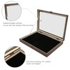 Pin Display Case Large Black PU Leather Dustproof Glass Widely