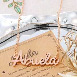 AHAETH Abuela Necklace Gifts for Women in Spanish Abuelita Birthday Jewelry Ideas Abuela Necklaces