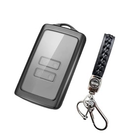 【5 Farben】 MEDZUK Kompatibel mit Mitsubishi ASX 2023-2024 2025 Autoschlüssel Hülle mit Schlüsselanhänger Zubehör (Schwarz)