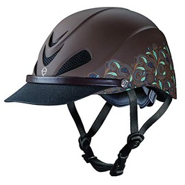 Troxel Dakota Trail Horse Riding Helmet, Low-Profile Light Adjustable Design, Safety Horseback Riding Gear, Large (7-1/4 - 7-3/8), Turquoise Paisley