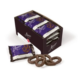 Asher's Chocolates Company, Delicious Chocolate Covered Pretzels, 2 Packs of Sweet and Salty Candies, Small Batches of Kosher Chocolate, Family Owned Since 1892 (15 Count, Dark Chocolate)