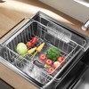 Fanbsy Dish Drying Rack in Sink, Extendable Stainless Steel Dish