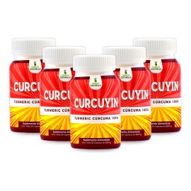 Kit de 5 Frascos de Curcuyin con Cúrcuma (30 Cápsulas c/u) 🌿