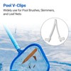 (21-Pack) AR-PRO Replacement Pool V-Clips - Pool Brush Plastic Clips/Pool