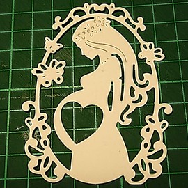 Heart Pregnant Mother Women Cutting Dies,Letmefun Metal Cutting Dies DIY Scrapbook Embossing Paper Cards Album Template Mold，Good Hardness, Soft Touch, Make Your Life Full of Good Memories