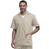 Cherokee Workwear Scrubs Men's Zip Front Jacket, Khaki, Large