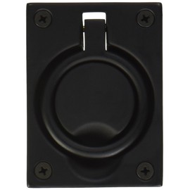 Baldwin 0395190 Flush Ring Pull, Black