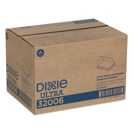 Dixie Ultra 32006 Interfold Napkin Refills Two-Ply, 6 1/2 x 9 7/8 , White, 6000 Napkins/Carton, Sold as 1 Carton