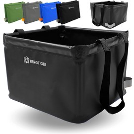 BERGTIGER® Folding Bowl Camping 21 L with Extra Handle I Foldable Outdoor Washing Bowl & Sink I Washing Bowl Foldable for Washing I Space-Saving, Robust Camping Accessories