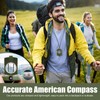 Survival Compass, Military Compass, Multifunctional Compass for Hiking, Outdoor Camping,
