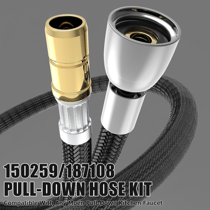 Replacemnet Hose Kit for Kohler Pull-Down Kitchen Faucet, K-1219935-BC 67-Inch