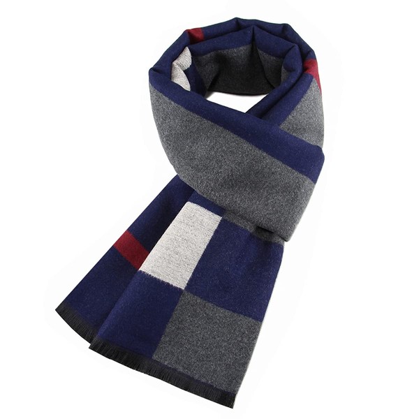 Ueither Men's Soft Warm Autumn and Winter Scarf Comfortable Elegant