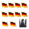 HAFRILY Pack of 10 Germany Flag Badges National Badge for