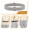 HXSYKJDM 4Pcs Invisible Elastic Belts, Flat Buckle Belt, Adjustable Stretch