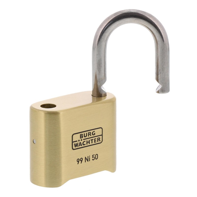 Burg-Wächter 99 Ni 50 SB Combination Padlock, Brass, Normal