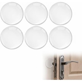 6Pzs Topes para Puerta, Protector de Pared de Silicona Transparente Tope de Goma Redondo, Tope de Puerta Autoadhesivo y Reutilizable, Protector Contra Golpes para Manijas, Muebles Refrigerador