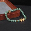 AROUROUA Fengshui Wealth Bracelet Green Real Jade Bracelets For Women