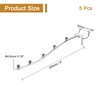 sourcing map 5Pcs 8" Pegboard Hooks, 5 Station Waterfall Hook,