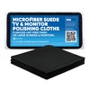 Microfiber Wholesale Premium TV Screen Cleaning Cloth Black | 14”x14”