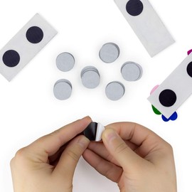 Hygloss 500 Pcs Self-Adhesive Magnetic Dots - 3/4-Inch Peel & Stick Magnet Circles for Crafts, Classroom & Refrigerators - Round Sticky Magnet Stickers, Pack of 500