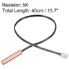 uxcell 5 Pcs 5K NTC Thermistor Probe 15.7 Inch Copper