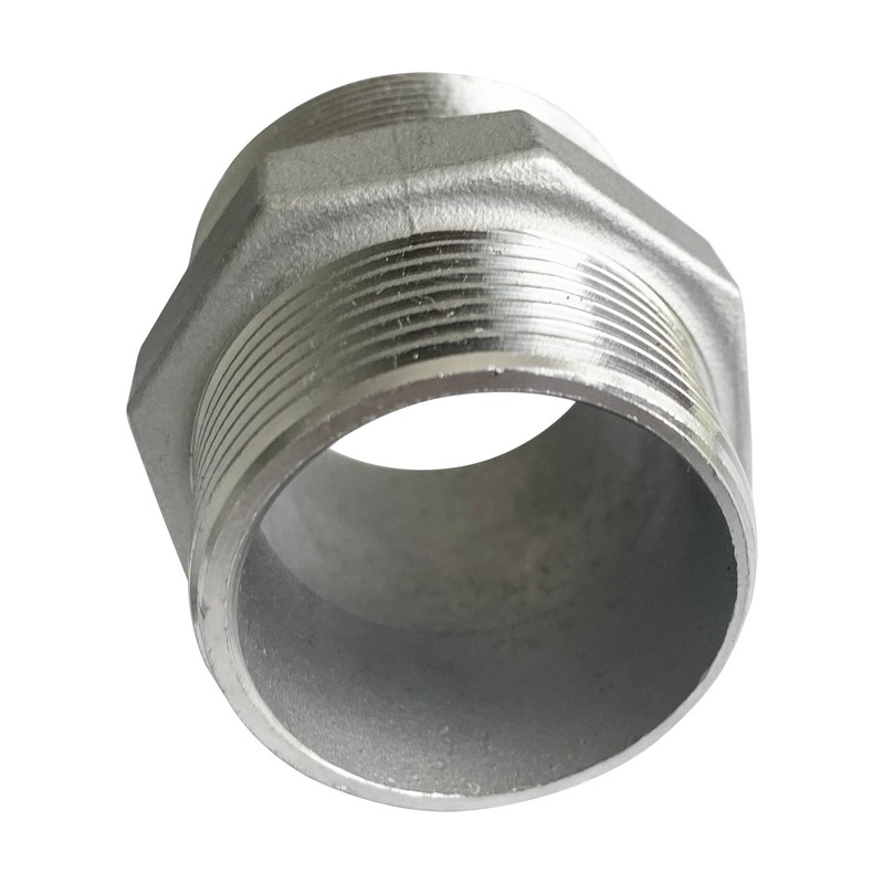 LOZOME 1-1/2"x1-1/4" Male Hex Nipple Threaded Reducer Connector Pipe Fitting