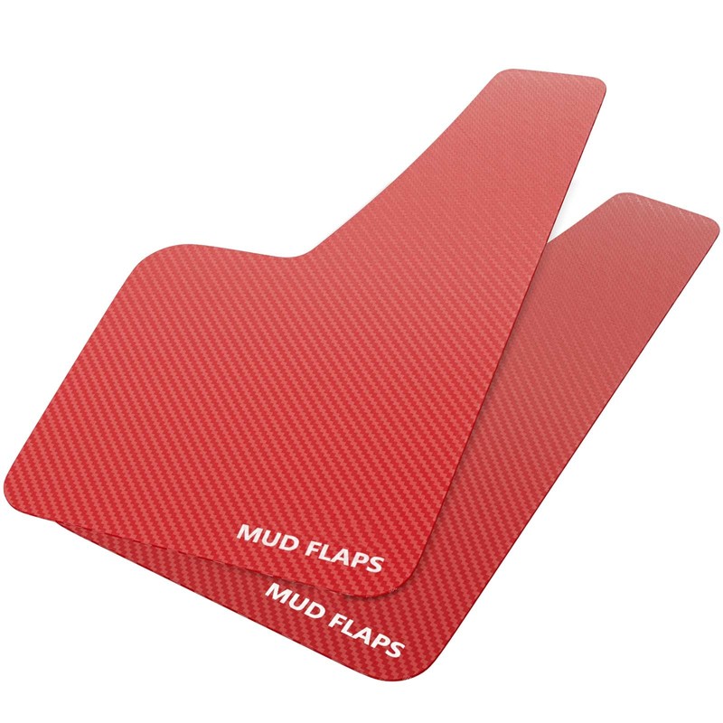 2 x Universal Car Mud Flaps Splash Guards Red Compatible