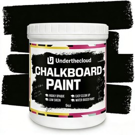 Chalkboard Blackboard Paint Chalk Board Paint for Wood, Metal, Glass, Wall, Plaster Boards Sign, Frame, Interior/Exterior, All-in-One Primer & Top Coat, Black Matte Finish, Acrylic, Non-Toxic 9oz