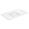 Vogue U253 Polycarbonate 1/4 Gastronorm Notched Lid