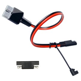 JacEnergy 10AWG Anderson Connector to SAE Extension Cable with SAE Polarity Reverse Adapter：for Solar Panel,Solar Generator Portable Power Station