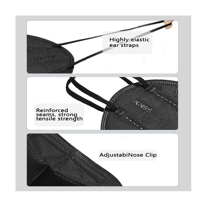 50pcs KN95 Face Mask 5 Layer Cup Dust Safety Masks